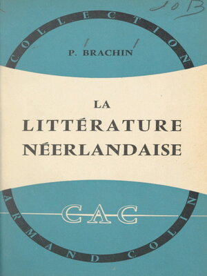 cover image of La littérature néerlandaise